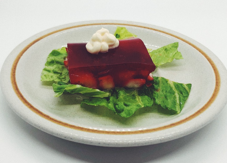 Cherry, Banana Jello Salad